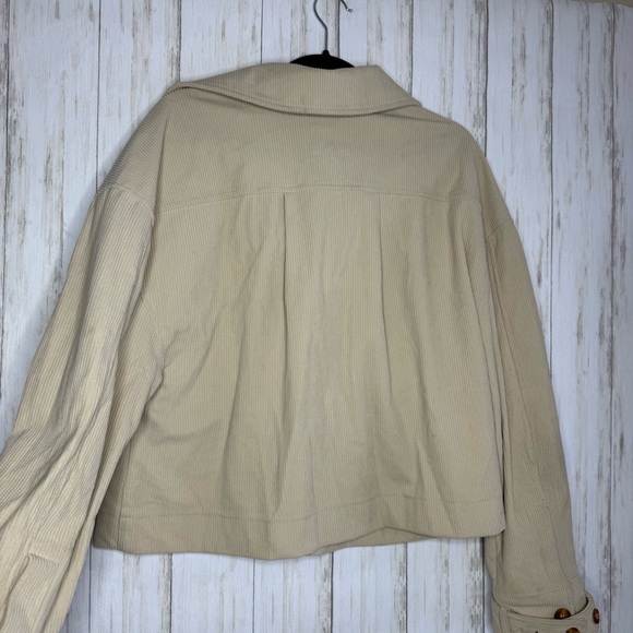 Anthropologie Avec Les Filles Beige Utility Corduroy Jacket Medium - Picture 7 of 8